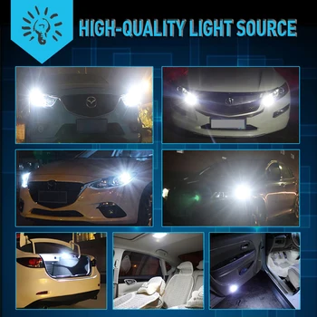 2 BUC T4W Ba9s LED-uri Becuri Auto Interior Clearance-ul de Lumini 30smd 3014 Partea Markerul de Înmatriculare Cupola Lampa de Citit 12V alb 6000k