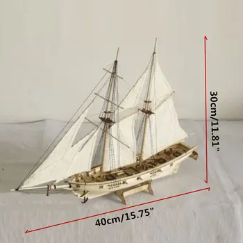 Diy Din Lemn Cu Panze De Asamblare Model Halcon Bărci Cu Vele Diy Barcă Cu Pânze Model De Kit De Jucarii Pentru Copii Jucarii Cadou