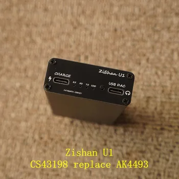 Zishan U1 HIFI DSD128 Portabil USB DAC + 4200mAh Încărcare Rapidă Putere Banca cu CS43198 Chip Decodor Amanero XMOS Suport Tip