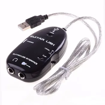 En-gros la Cald Chitara Cablu Audio USB Link Interface Adaptor Pentru MAC/PC-ul de Înregistrare de Muzică Accesorii Pentru Guitarra Jucători Cadou