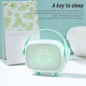 Copii Drăguț Ceas cu Alarmă Digital cu Lumina de Noapte Masă, serviciu de Trezire Ceasuri Decor Acasă