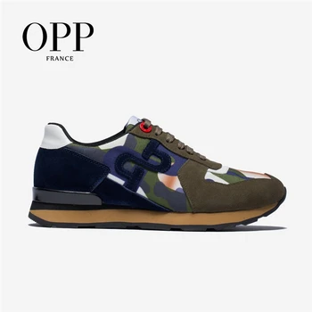 OPP Pantofi pentru Bărbați de Moda Dantelă-up Verde camuflaj Stil Militar Adidași din Piele de Mari Dimensiuni Pantofi Casual