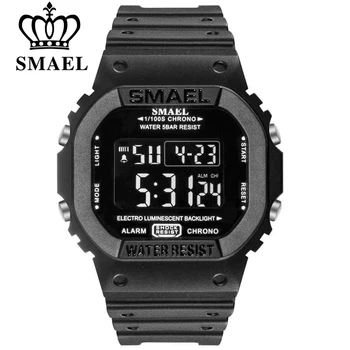 SMAEL Digital Ceas Barbati Sport Ceasuri Militare CONDUSE de Armata Camuflaj Încheietura Ceas Pentru Băiat Impermeabil Brand de Top Student Cronometru