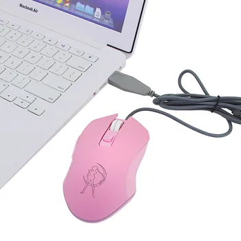 6D Gaming Mouse Optic 3200 DPI Ergonomic cu Fir Mause RGB Color cu iluminare de fundal de culoare Roz PC Office Acasă Gamer Șoareci De Fata Doamna