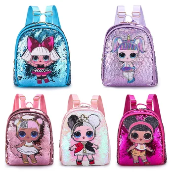 LOL păpuși SURPRIZĂ Paiete Desene animate mochila sac de Școală pentru Copii Sac de Drăguț plecak de Imprimare 3d Anime Drăguț Rucsac copii Gradinita