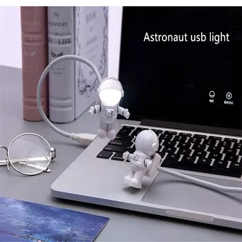 Spaceman Astronaut Lumina de Noapte USB Tub DC 5V LED Computer Portabil Lampa de Birou Astronaut Laptop Notebook PC Lectură de Iluminat
