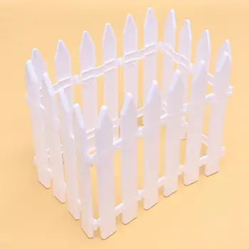 30pcs Mini Alb Gard PVC Barieră de Simulare Gard Decorațiuni pentru Bradul de Crăciun Despicare Gard in Miniatura Ornament