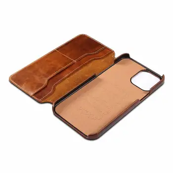 Autentice din piele de Pliere Flip Portofel Caz Sloturi pentru Carduri de Protecție Acoperă pentru iPhone 12 Pro max,iPhone 12/12 Pro ,iPhone 12 mini