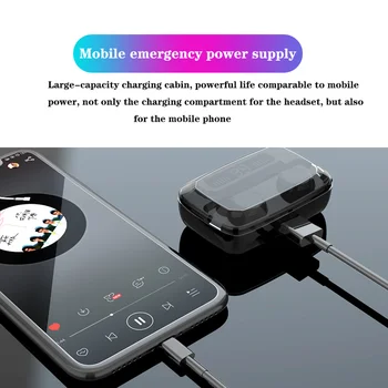 Wireless Căști Bluetooth V5.0 M11 TWS Touch Control Stereo Căști Sport de Reducere a Zgomotului Căști setul cu Cască cu Putere banca