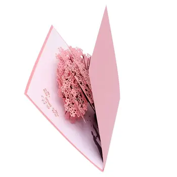 Carduri de Ziua îndrăgostiților Creative 3D Stereo Felicitari Romantice Cherry Blossom Ziua Îndrăgostiților Cadouri pentru Iubitorii de Fete