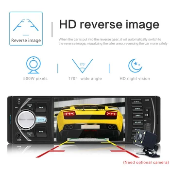 1 DIN Mașină Multimedia Radio Stereo 4.1 inch, Bluetooth AUX USB Auto In Bord Unitate Cap Cu Volan Camera de Control