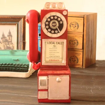 Vintage Roti Aspect Clasic Cadran Plătească Model De Telefon Retro Cabina De Decor Acasă Ornament P7Ding