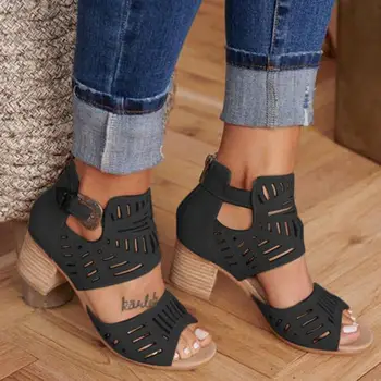 Femei Sandale Gladiator Cu Toc De Curea Cataramă Pantofi De Moda Femeie Sandalias Mujer De Vară 2020 Doamnelor Sandale Plus Dimensiune 35-43