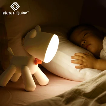 2020 Pup Led-uri Lampa de Noapte pentru Copii 1200mAh Acumulator ELAN Lumini de Noapte pentru a Regla Luminozitatea lampă de masă pentru Acasă în Dormitor