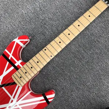 5150 cu Dungi Serie de chitara Electrica, grif Maple, Floyd Blocare Tremol Eddie Van Halen stil Guitarra