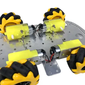 2020 Populare Noi din Aliaj de Aluminiu Omnidirectional Roata Căruciorului Robot Inteligent Auto Șasiu de Metal TT Motor Kituri DIY Accesorii