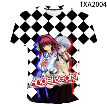Anime 3D de Imprimare Angel Beats Cosplay Tricou Barbati Femei Copii AngelBeats Nakamura Iuri de Desene animate T-shirt de Moda Fată Băiat Tee Copii