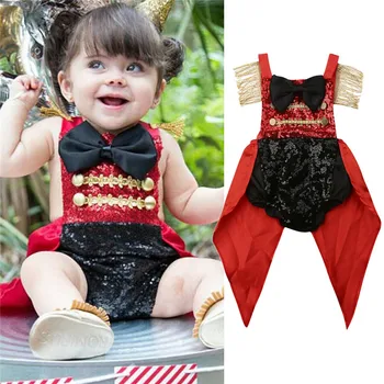 2019 Copilul Nou-născut Fetița Sequin Ciucure Petrecere Haine pentru Copii Costume Salopeta Costum Costume Sunsuit 0-5ani