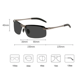 IGUETTA Bărbați ochelari de Soare Polarizati-un Document de Epocă ochelari de soare Barbati Viziune de Noapte Metal UV400 Rama de Ochelari Brand de Lux IYJA496