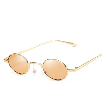Vintage Mici, Rotunde ochelari de Soare pentru Femei Brand Design Cadru Negru Moda anilor ' 90 Steampunk Ochelari de Cerc de Lentile de Ochelari de Soare Nuante