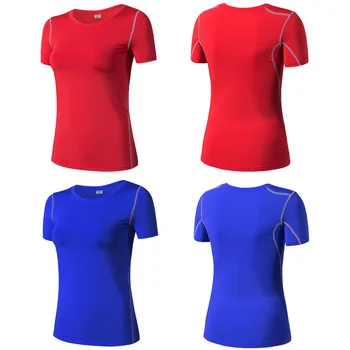 Femei Femei Culoare Solidă Uscat Rapid cu Maneci Scurte T-Shirt de Fitness de Formare Atletic Topuri SPSYL0045