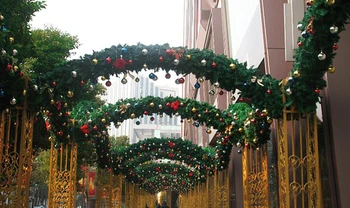 2,7 m Verde Ghirlanda de Crăciun Coroană de Crăciun Petrecere Acasă de Crăciun Decorare Copac de Pin Rattan Agățat Ornamente Picătură de Transport maritim