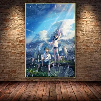 Anime Intemperii Cu Pictura in Ulei pe Panza, Postere si Printuri Cuadros de Arta de Perete Imaginile Pentru Camera Copiilor