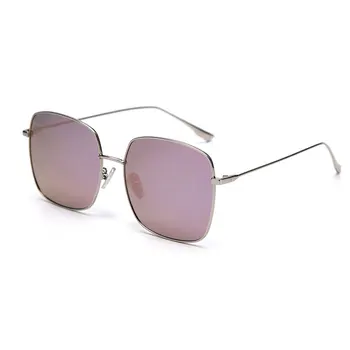 HBK Nou Metal Polarizate Moda Colorate ochelari de Soare Femei Bărbați Piața Mare Cadru Ochelari de Soare Afara Vacanta UV400 Ochelari
