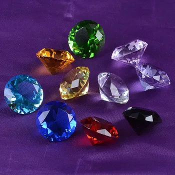 10BUC/LOT K9 cristal artificial Cristal de diamant mici ornamente de vacanță nunta recuzită 30mm instrumente de decor de culoare mixt