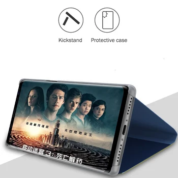 Smart Mirror Piele Flip Caz De Telefon Pentru Huawei Honor 9 X Lite P Inteligente 2021 Lux Oglindă Rezistent La Șocuri Proteja Coque Pereche De 40 De Pro