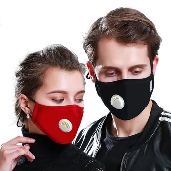 Coreeană Tesatura de gura masca de fata PM2.5 Anti-Ceata/Anti praf de gura masca de Respirat rimeluri Cu Filtru de Carbon Respirat Masca Neagra