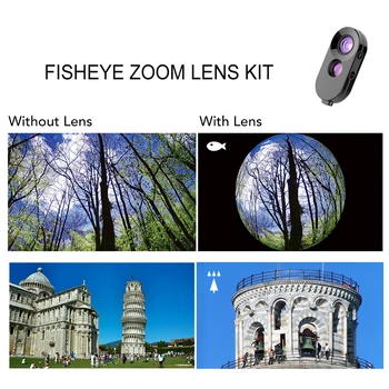 APEXEL Nou Add-on Dual Lentilă fisheye cu unghi larg macro telescop zoom aparat de fotografiat telefon mobil obiectiv de kit cu telefon caz Pentru iPhoneX/XS