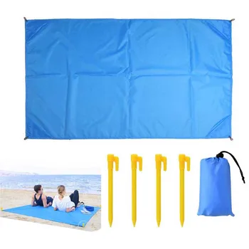 Exterior Impermeabil Beach Blanket Portabil Pliant Sol Mat Acoperire SandProof pentru Picnic, Drumetii, Camping w/Cort Unghii Sac de Depozitare