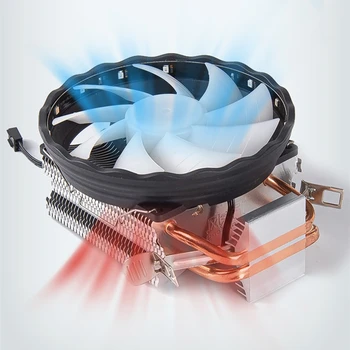 Cupru Heatpipe Cooler CPU pentru Aurora Lumina de Răcire Ventilator de 90mm LGA 2011 Radiator Radiator