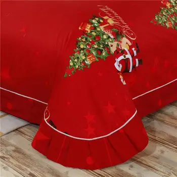 De lux Cerb de Crăciun Copac Roșu Albastru Set de lenjerie de Pat Twin/Queen/King size Bumbac lenjerie de Pat set de Plapuma fata de Perna Cadouri