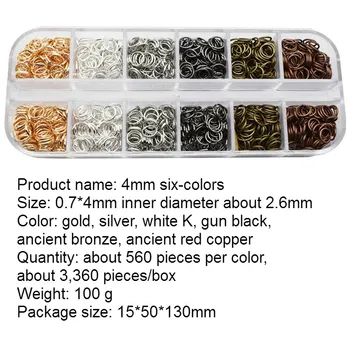 Sari Inele Kit 4/5/6/7/8/10mm Aur Argint Inox Inele Despicate Pentru Diy Face Cercei Bratari Bijuterii Materiale