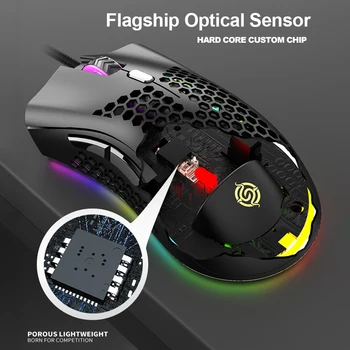 7 Butoane de Jocuri Soareci Q8 LED Computer Desktop RGB 7200dpi Scobite cu Fir Mouse-ul pentru uz Casnic Accesorii de Calculator