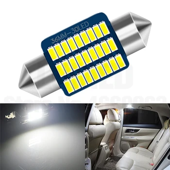 10x C5W LED-uri Auto Bec Luces LED Para Auto Interior Partea de lumină Feston Cupola Lampa de Citit 21 30 36 3014 Led-uri 12V DC