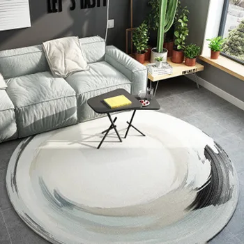 Nordic Model Geometric de Imprimare Rotund URI Populare Dormitor Camera de zi de Decorare Birou, Hotel Home Covor Mare