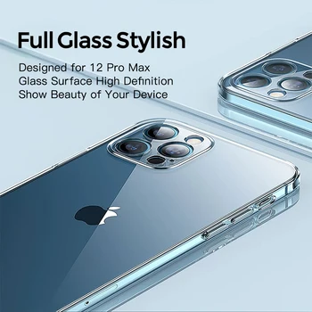 YKZ Lux Pahar de Caz Pentru iPhone 12 Pro Max Cazuri Transparent Full Cover Pentru iPhone 11 XS XR 7 8 SE Mini Margine Moale Coque Fundas