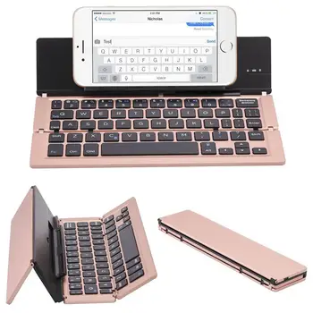 Portabil din Aluminiu Pliere Blueteeth Pliabil Compatibil cu cele mai multe tablete și telefoane inteligente Naturale și Mici 1014