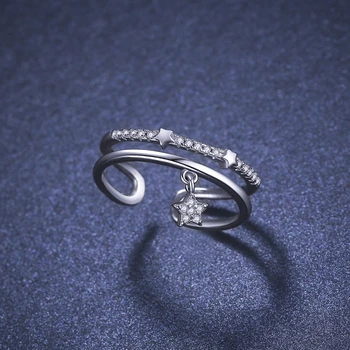 Sodrov Argint 925 Inele Pentru Femei Star Ring Inel Deschis Femei Argint 925 de bijuterii de Argint, Inel Dimensiune Inel Reglabil