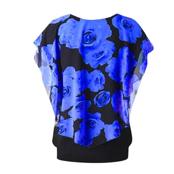 Imprimate NEW SOSIRE Bluze de Moda pentru Femei pe Gât Rotund Plus Dimensiune Maneci, partea de Sus Strat Dublu Cămașă Îmbrăcăminte Transport Gratuit blusa f3#