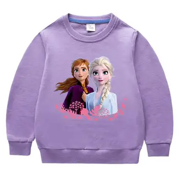 Primavara Toamna Desene Animate Frozen Elsa Hanorace Copil Tricou Baietel Fată Costum De Îmbrăcăminte Adolescent Sport Maneca Lunga Tricou