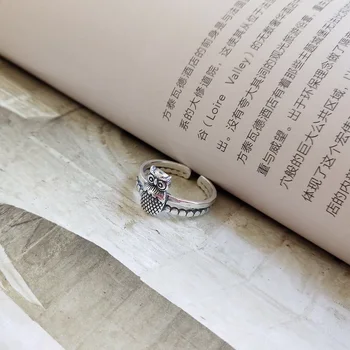 Coreeană Bufniță Drăguț Animale De Argint 925 Inel Reglabil Pentru Femei Delicate, Elegante, Bijuterii Cadouri