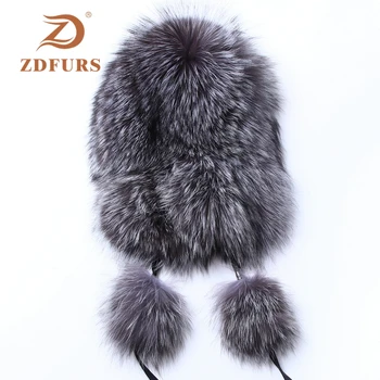 ZDFURS* 2019 fox caciula de blana pentru femei de iarnă versiunea coreeană de moda îngroșat cald mare ureche capac de protecție blană de sex feminin Lei Feng pălării