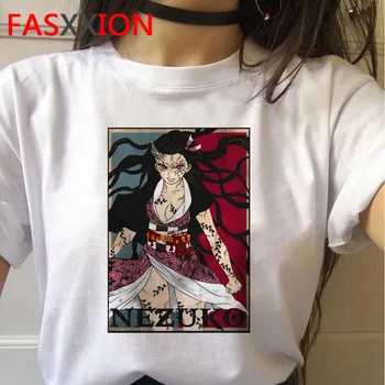Demon Slayer T-Shirt Femei Graphic Top Teuri Kimetsu Nu Yaiba t shirt Anime Japonez Tricou Harajuku Punk femei plus dimensiune imprimare