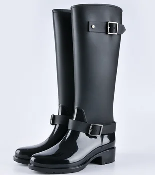HUANQIU Primăvară cizme de iarna design de brand de la jumătatea vițel cizme student zip cizme de ploaie preppy pantofi de femeie catarama cauciuc rainboots ZLL345