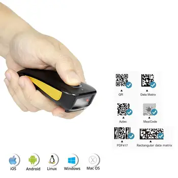 NETUM touch c750 Bluetooth 2D de coduri de Bare Scanner de Buzunar Wireless Cititor QR, data Matrix PDF417 IOS Android Windows