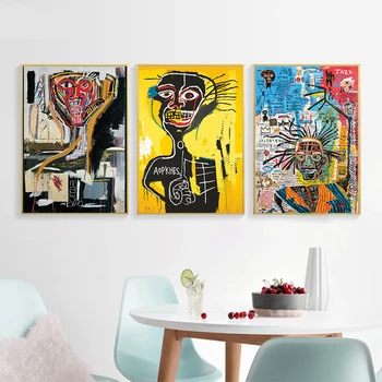 Fierbinte PaintingGraffiti Jean Michel Basquiat Pictura Personalizate Poster de Arta de Perete Moderne de Imprimare Panza Pictura in Living Decor Acasă